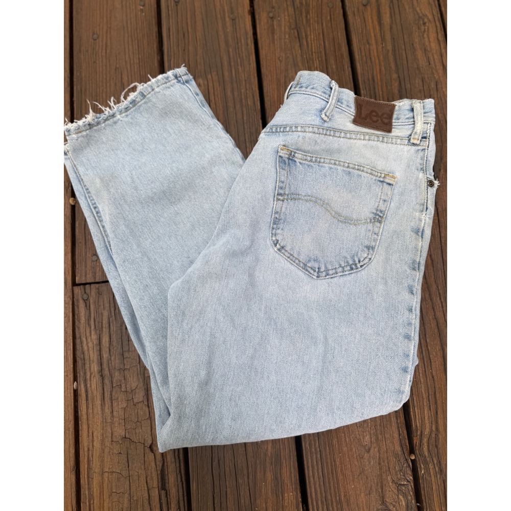 Vintage Lee Relaxed Fit Jeans Light Wash Denim Mens 36x29 Distressed 2055591